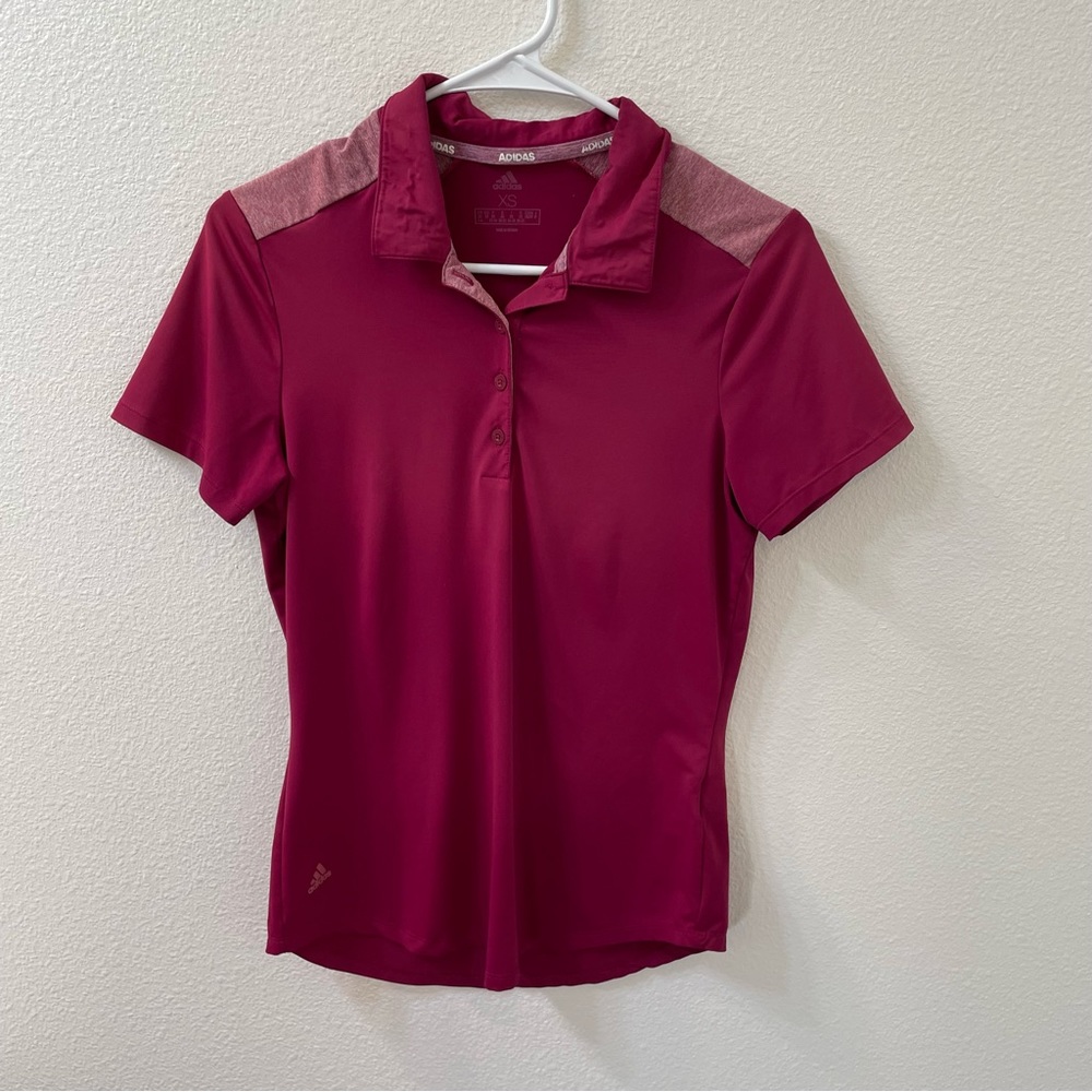 Adidas polo pink xs